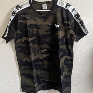 PINK Victoria's Secret Camo Short Sleeve T shirt